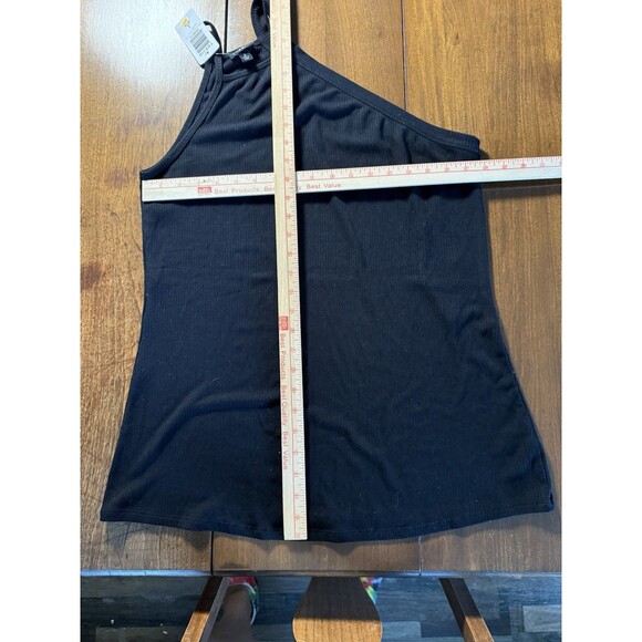 Torrid Black One Shoulder Ribbed Tank New Sz 2 X - Picture 8 of 9